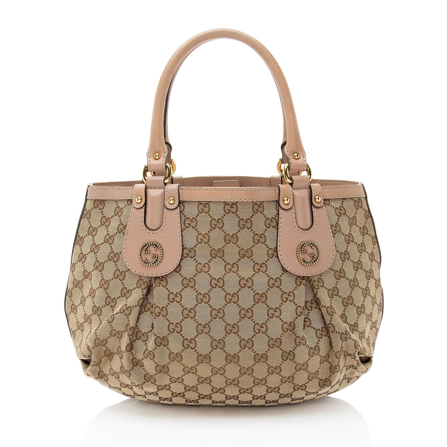 Gucci GG Canvas Studded Scarlett Medium Tote
