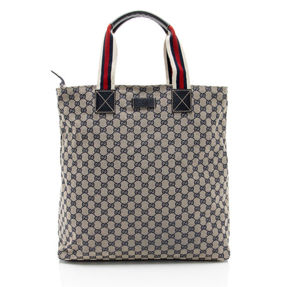 Gucci GG Canvas Web N/S Large Tote