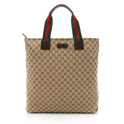 Gucci GG Canvas Web N/S Large Tote