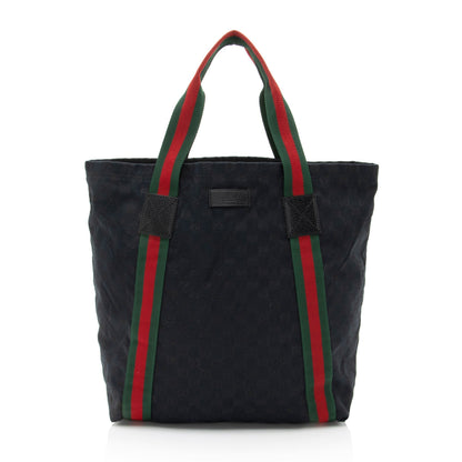 Gucci GG Canvas Web Tote