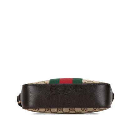 Gucci GG Canvas Webby Bee Crossbody (SHG-5e2Nmh)