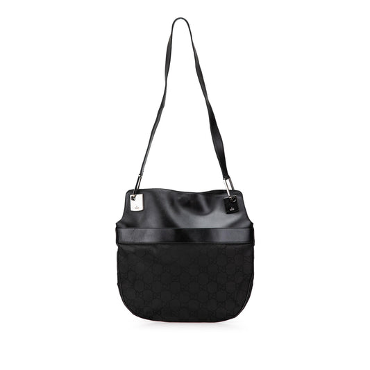 Gucci GG Canvas and Leather Shoulder Bag