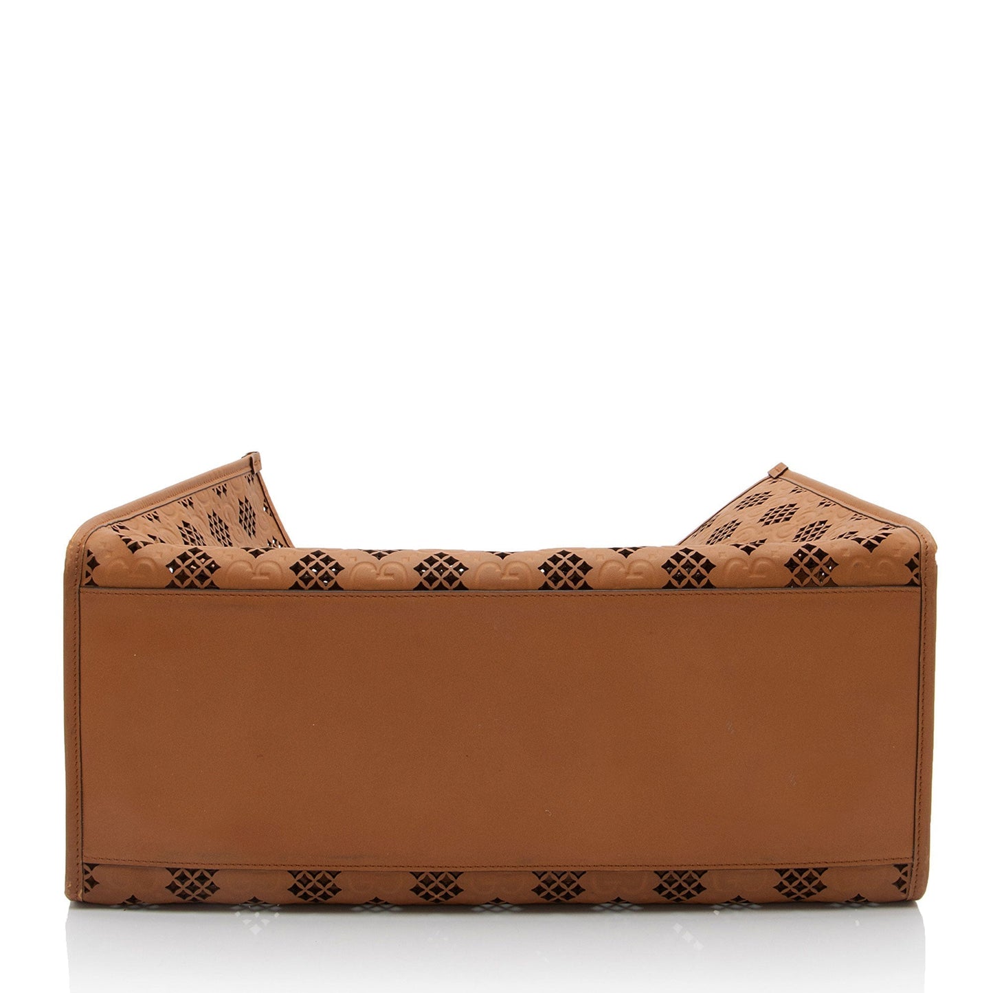 Gucci GG Debossed Calfskin Diamond Cutout Medium Tote