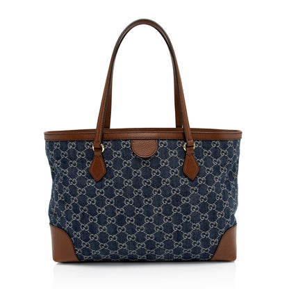 Gucci GG Denim Ophidia Medium Tote (SHF-mPOLzg)