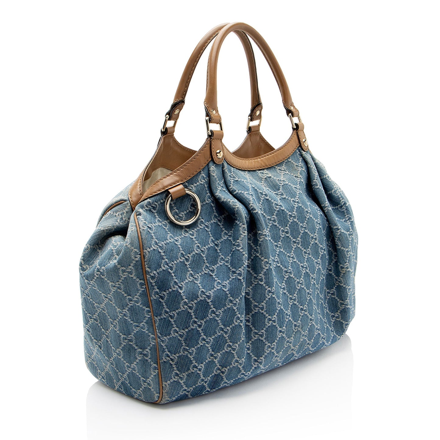 Gucci GG Denim Sukey Large Tote (SHF-jcqKh9)
