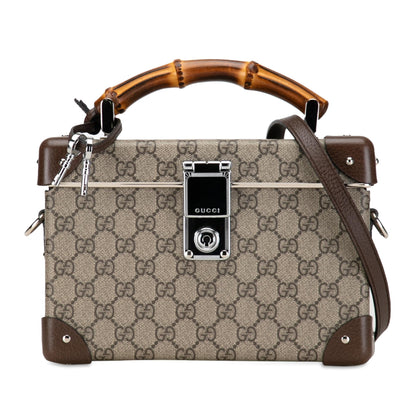 Gucci GG Supreme Bamboo Vanity Bag (SHG-407Dy5)