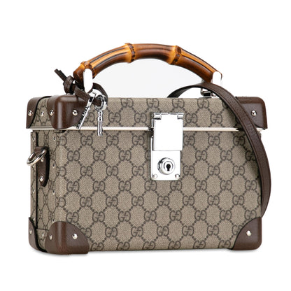 Gucci GG Supreme Bamboo Vanity Bag (SHG-407Dy5)