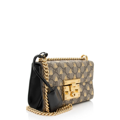 Gucci GG Supreme Bee Padlock Small Shoulder Bag
