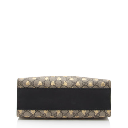 Gucci GG Supreme Bees Padlock Small Shoulder Bag (SHF-GLVNfB)