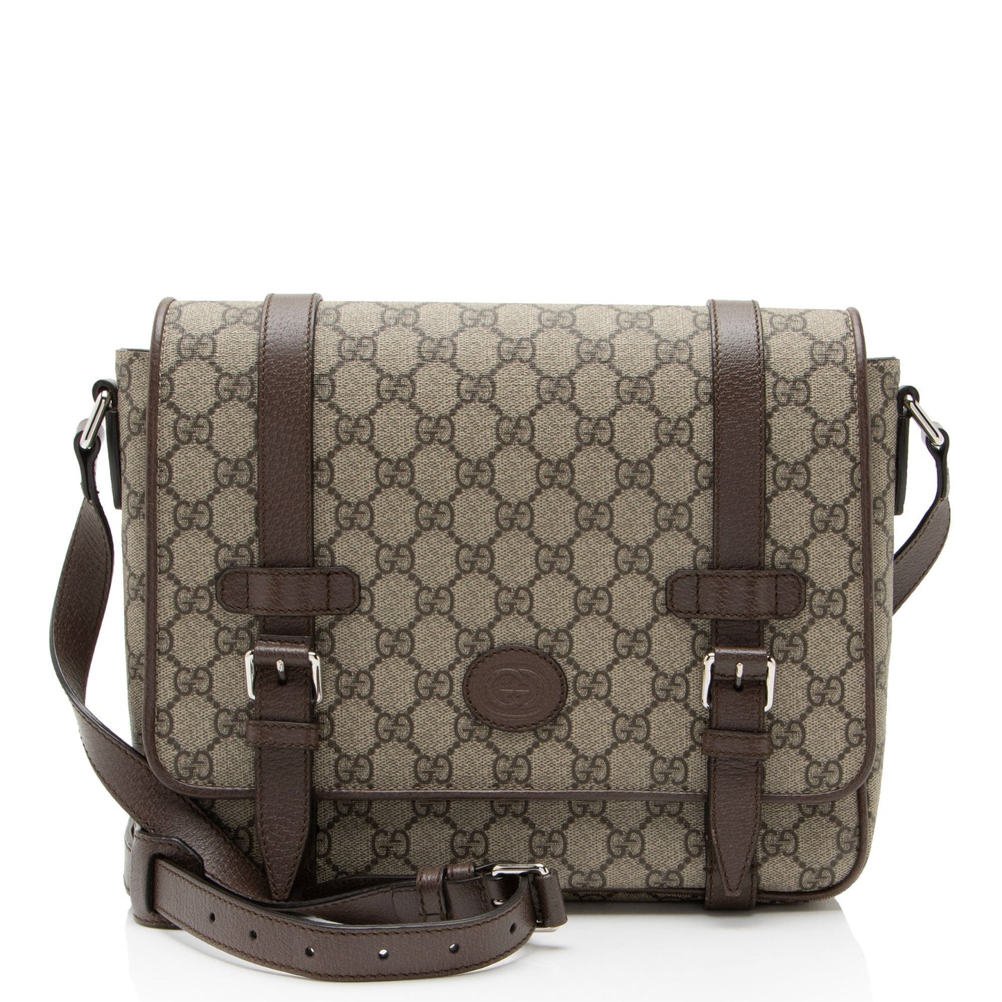 Gucci GG Supreme Double Buckle Messenger