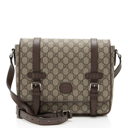 Gucci GG Supreme Double Buckle Messenger