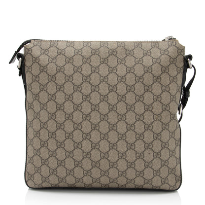 Gucci GG Supreme Flat Front Zip Messenger (SHF-7C0ZEs)