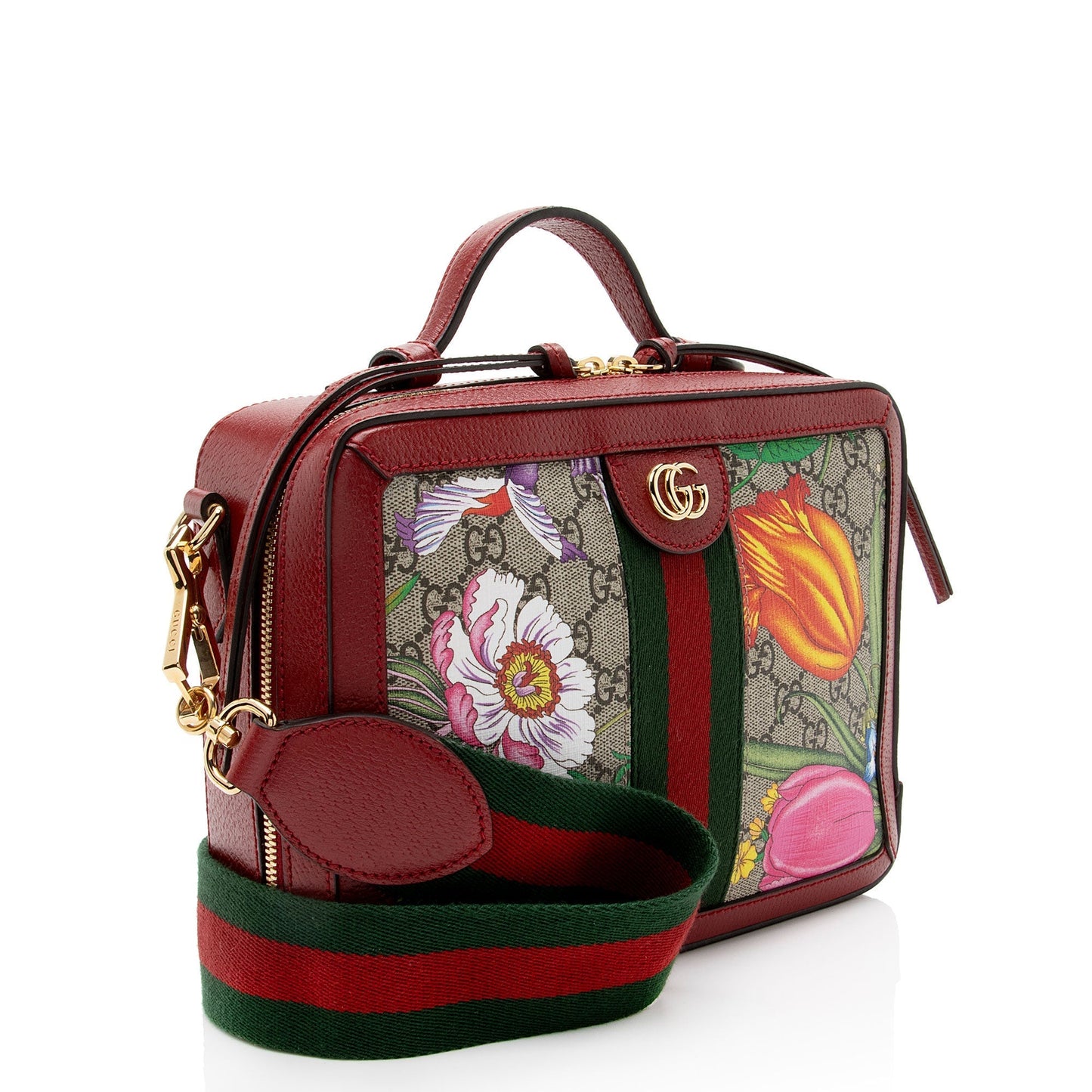 Gucci GG Supreme Flora Ophidia Small Top Handle