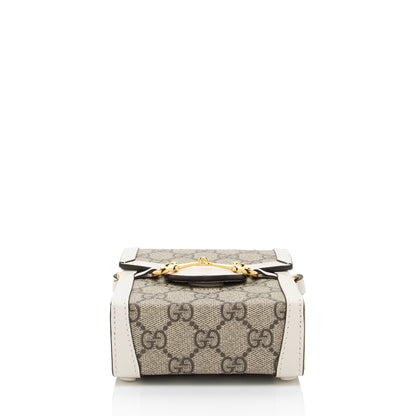 Gucci GG Supreme Horsebit 1955 Vertical Mini Shoulder Bag (SHF-eO3rqs)