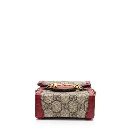Gucci GG Supreme Horsebit 1955 Vertical Mini Shoulder Bag (SHF-ue12O9)