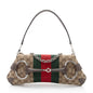 Gucci GG Supreme Horsebit Web Chain Shoulder Bag