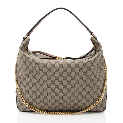 Gucci GG Supreme Large Hobo (SHF-H5mUKN)
