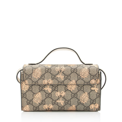 Gucci GG Supreme Berry Padlock Mini Crossbody (SHF-OWluIJ)