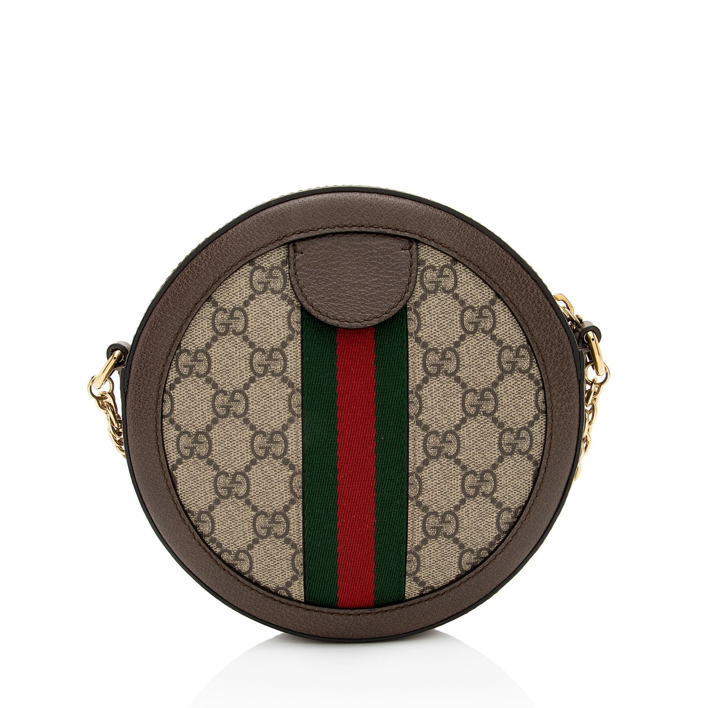 Gucci GG Supreme Ophidia Round Mini Shoulder Bag (SHF-8LEeSa)