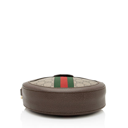 Gucci GG Supreme Ophidia Round Mini Shoulder Bag (SHF-8LEeSa)