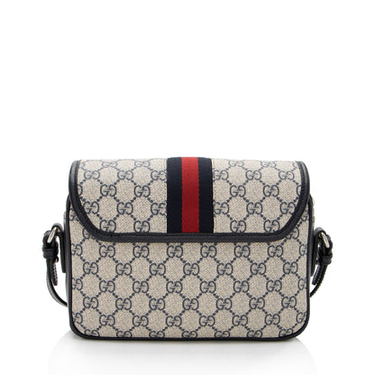 Gucci GG Supreme Ophidia Studded Web Flap Small Messenger (SHF-ken4qy)