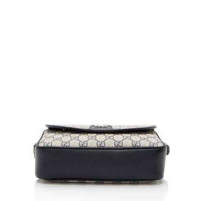 Gucci GG Supreme Ophidia Studded Web Flap Small Messenger (SHF-ken4qy)