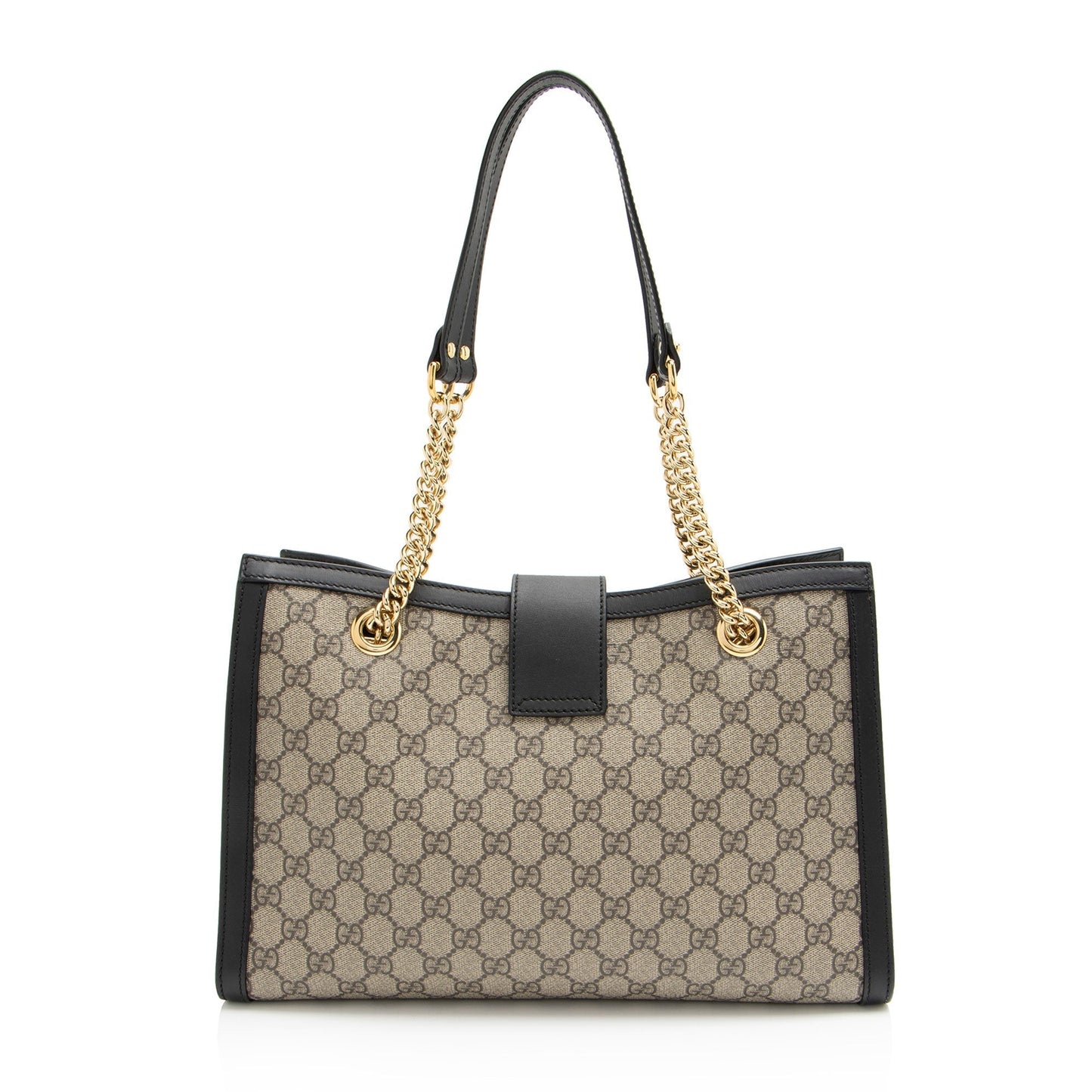Gucci GG Supreme Padlock Chain Medium Shoulder Bag (SHF-aTdUTN)