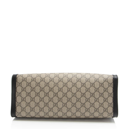 Gucci GG Supreme Padlock Chain Medium Shoulder Bag (SHF-aTdUTN)