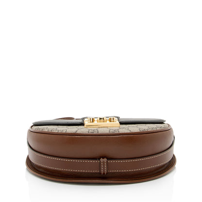 Gucci GG Supreme Padlock Saddle Small Shoulder Bag (SHF-Wwfxt7)