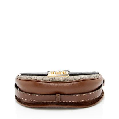 Gucci GG Supreme Padlock Saddle Small Shoulder Bag