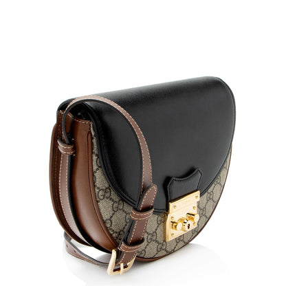Gucci GG Supreme Padlock Saddle Small Shoulder Bag