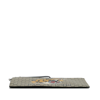 Gucci GG Supreme Tiger Clutch
