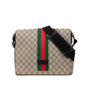 Gucci GG Supreme Web Flap Messenger Bag (SHG-oZ339u)