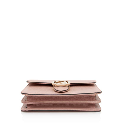 Gucci Grained Calfskin Interlocking G Small Shoulder Bag (SHF-eMNjXX)