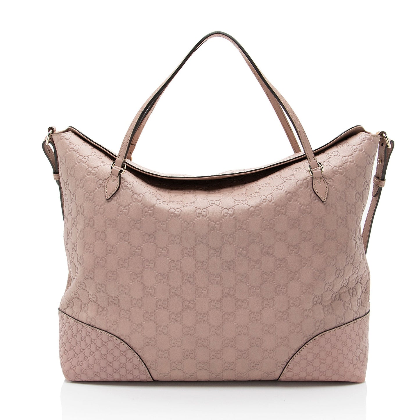 Gucci Guccissima Leather Bree Fold Over Medium Tote