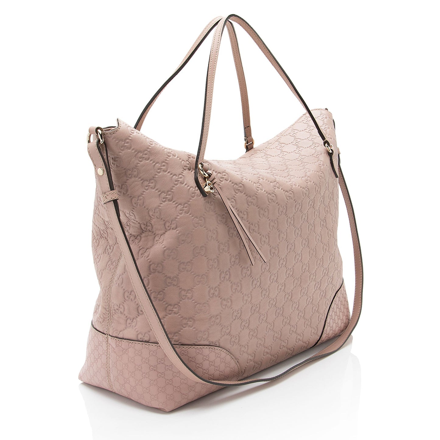 Gucci Guccissima Leather Bree Fold Over Medium Tote