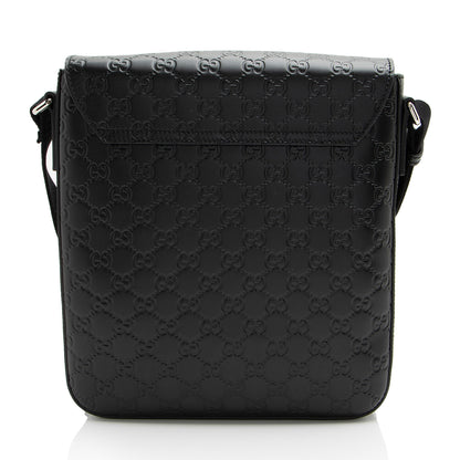 Gucci Guccissima Leather Buckle Messenger (SHF-hZFpSA)