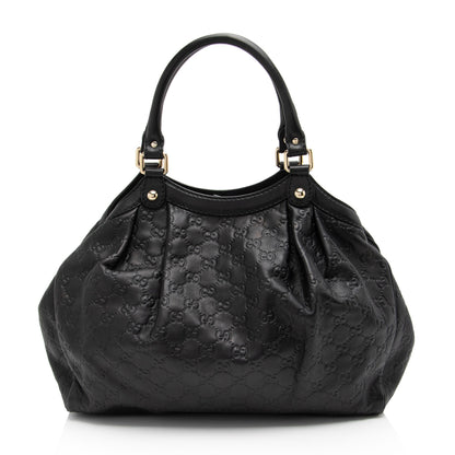 Gucci Guccissima Leather Sukey Medium Tote (SHF-BFijXk)
