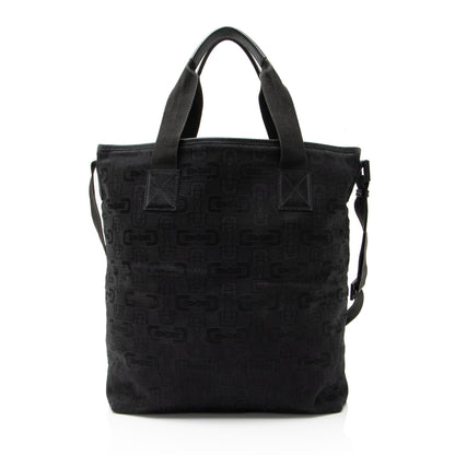 Gucci Horsebit Canvas Tall Tote