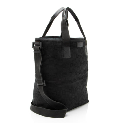 Gucci Horsebit Canvas Tall Tote