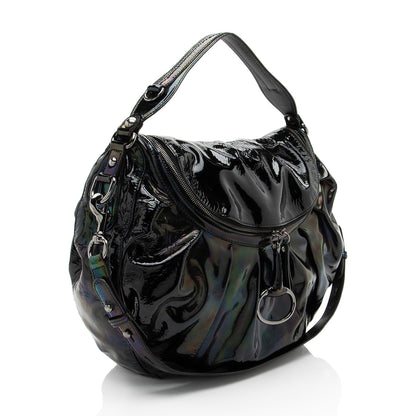 Gucci Iridescent Patent Leather Icon Bit Hobo