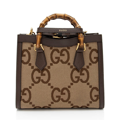 Gucci Jumbo GG Canvas Diana Small Tote (SHF-QZ5y2s)