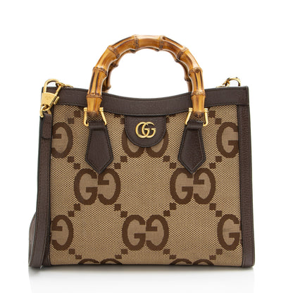 Gucci Jumbo GG Canvas Diana Small Tote