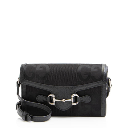 Gucci Jumbo GG Canvas Horsebit 1955 Mini Shoulder Bag