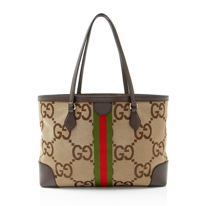 Gucci Jumbo GG Canvas Ophidia Large Shopping Tote
