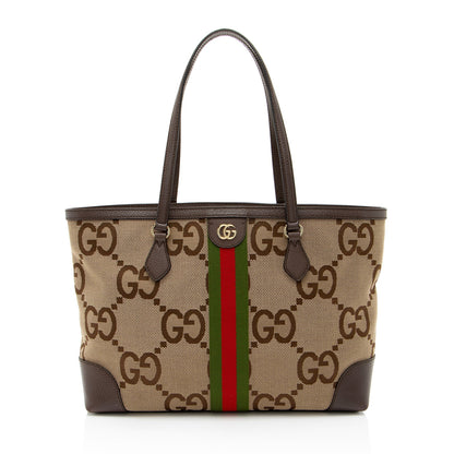 Gucci Jumbo GG Canvas Ophidia Medium Tote (SHF-nLNam4)