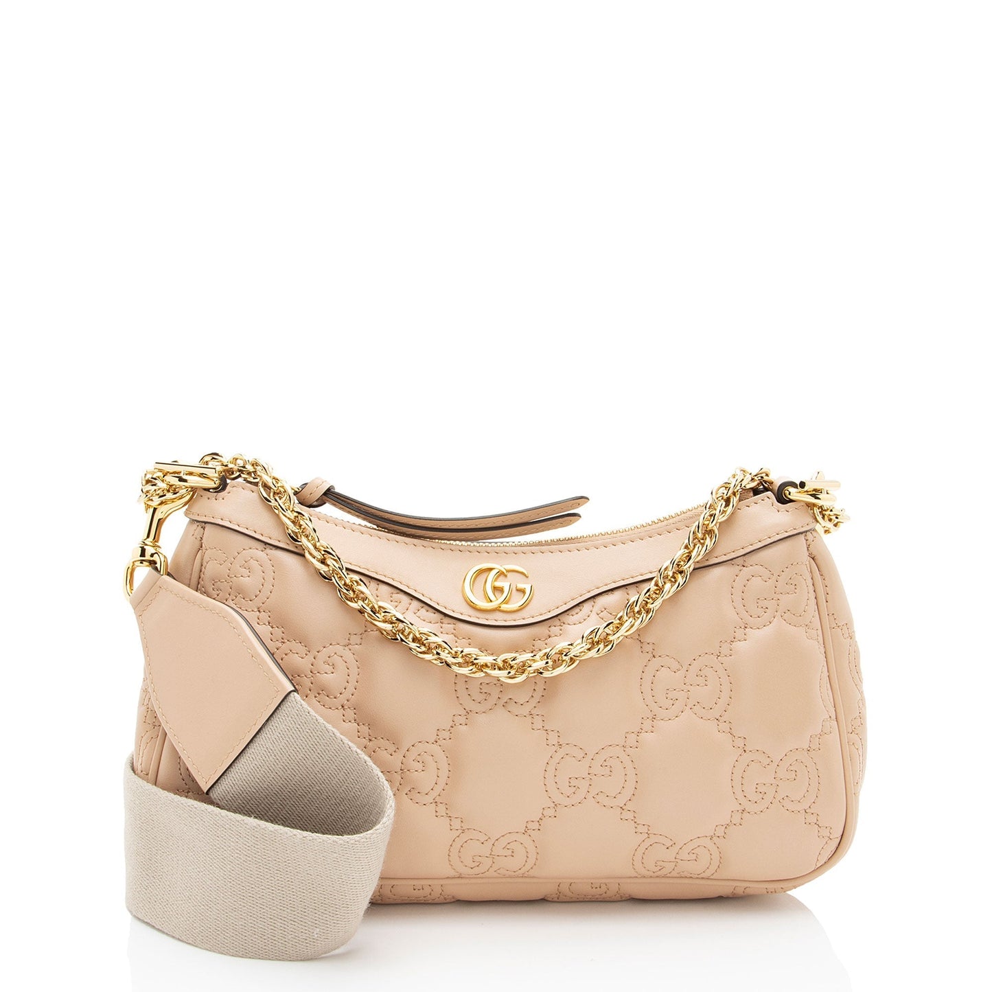 Gucci Jumbo GG Matelasse Leather Chain Small Crossbody
