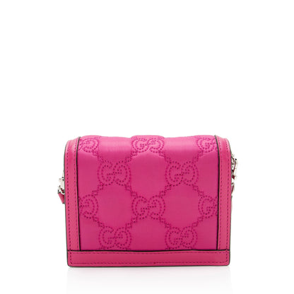 Gucci Jumbo GG Matelasse Nylon Mini Chain Bag (SHF-Lmth9n)
