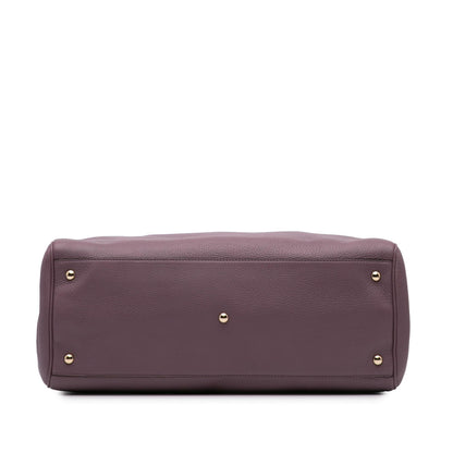 Gucci Large Calfskin Bamboo Shopper Satchel