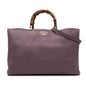 Gucci Large Calfskin Bamboo Shopper Satchel